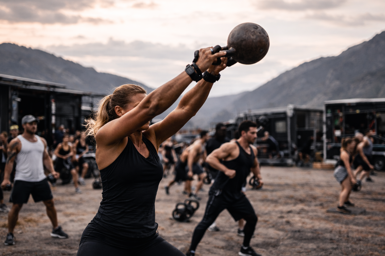 Fitness Truck training moment by the lake